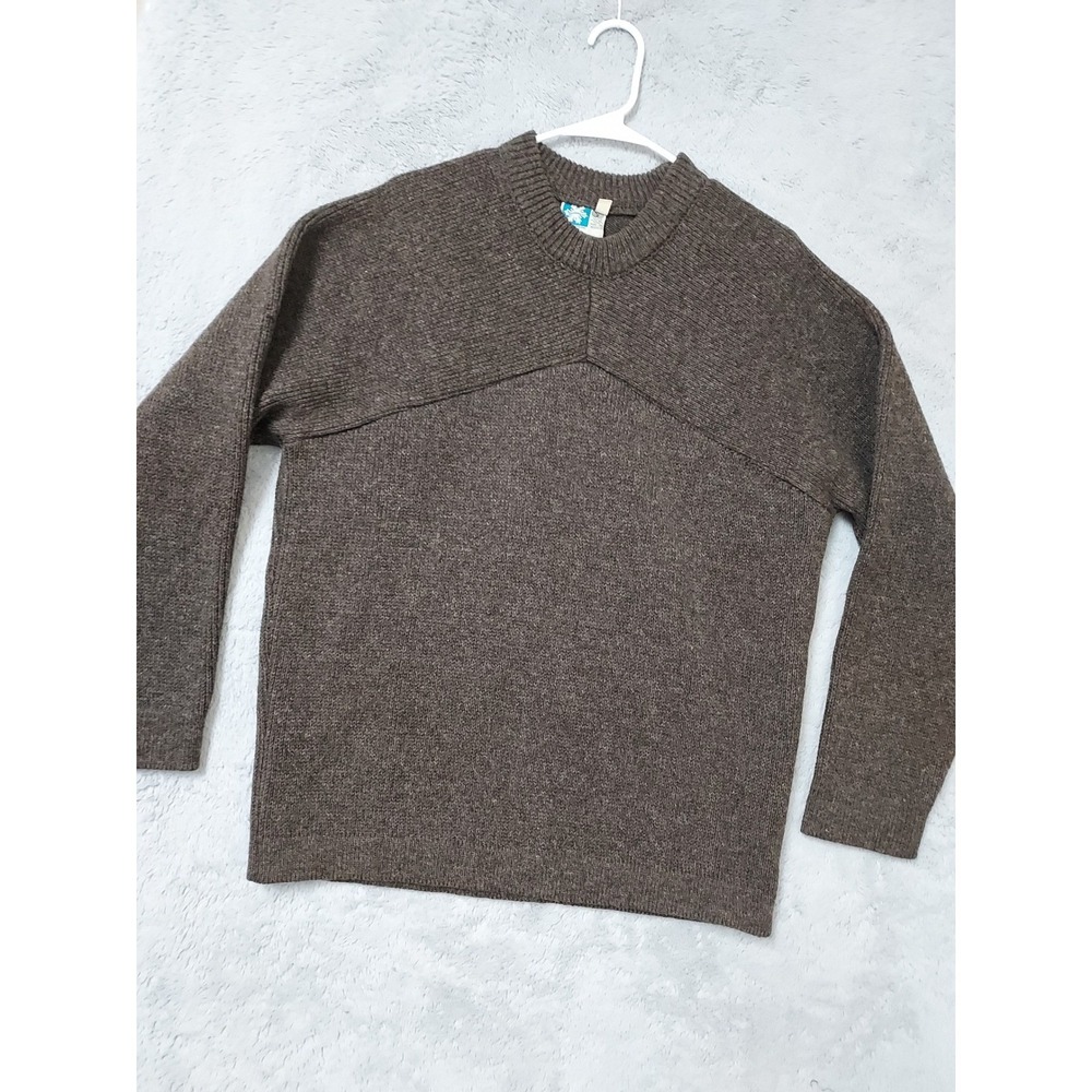 Vintage Norsewear Sweater Mens XL Brown 100% Wool Made New Zealand Heavyweight